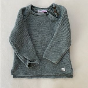 Zara baby teal knit sweater